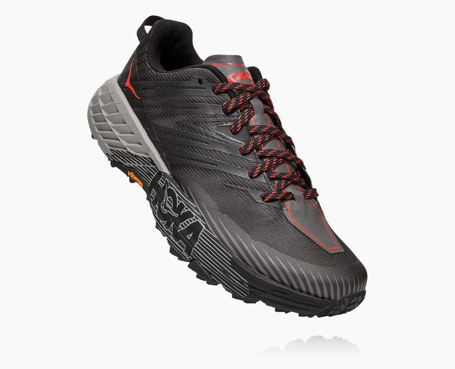 Tenis Trail Hoka One One Masculino Pretas - Speedgoat 4 - 465-KJOLTV